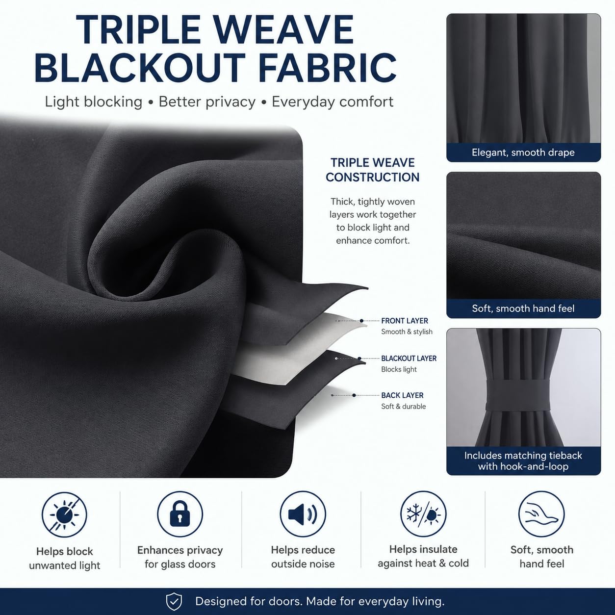 Amazon.com: Aquazolax 25 x 40 inch Curtains for Door Window